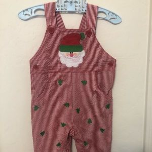 Christmas Santa overalls 6m